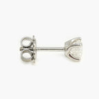 NEW 18 Carat White Gold Diamond Solitaire Earrings - Jordans Jewellers