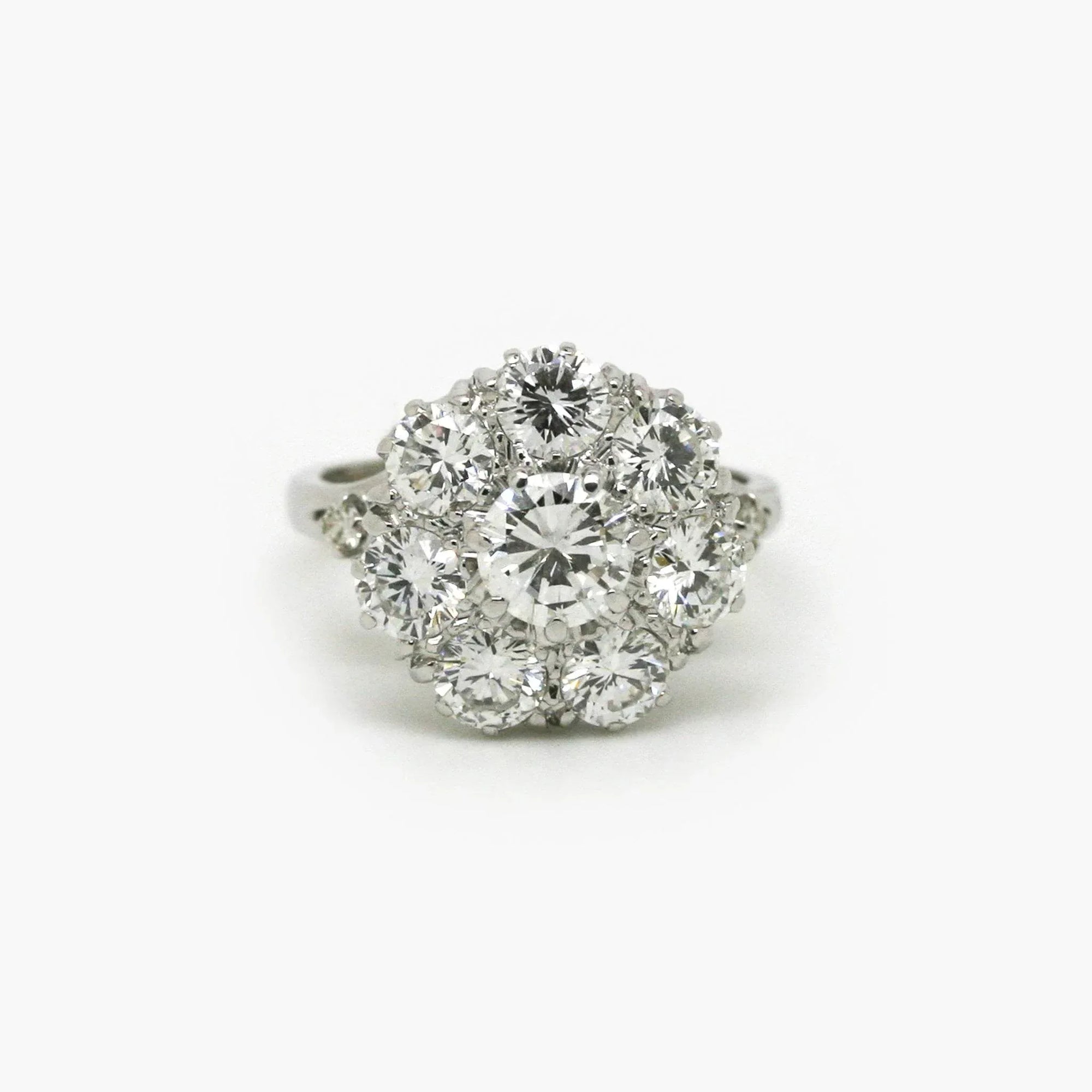 Diamond Cluster Ring 18ct White Gold - Jordans Jewellers