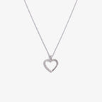 9ct Yellow Gold Diamond Heart Pendant Necklace