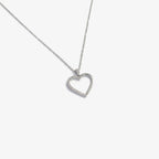 9ct Yellow Gold Diamond Heart Pendant Necklace