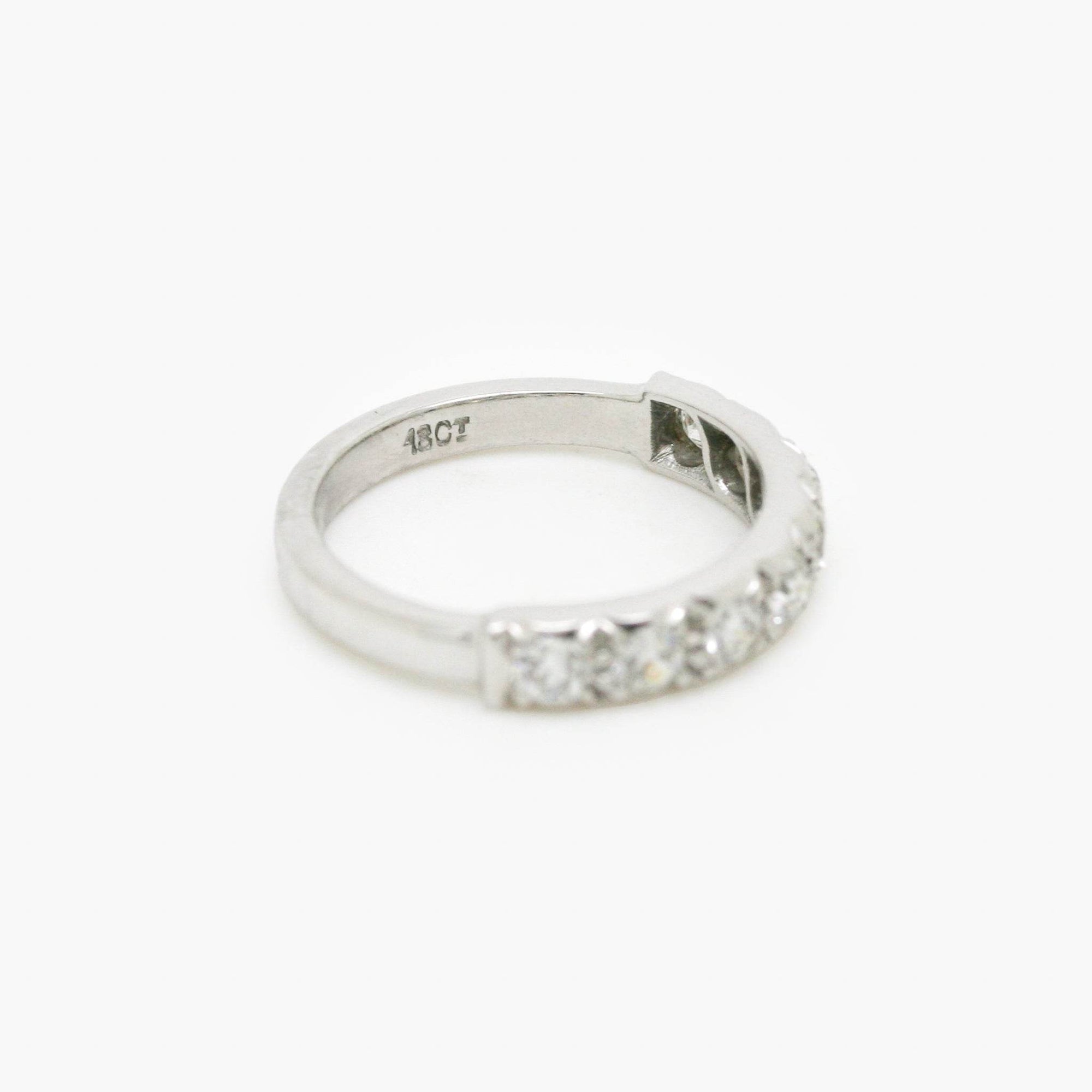 18ct White Gold 1.00ct Diamond Half Eternity Ring - Jordans Jewellers