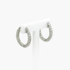0.77ct Diamond Hoop Earrings in 9ct White Gold - Jordans Jewellers