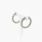0.77ct Diamond Hoop Earrings in 9ct White Gold - Jordans Jewellers