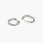 0.77ct Diamond Hoop Earrings in 9ct White Gold - Jordans Jewellers
