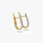 18ct Yellow Gold 0.22ct Diamond Pavé Huggie Hoop Earrings