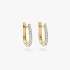 18ct Yellow Gold 0.22ct Diamond Pavé Huggie Hoop Earrings
