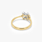 18ct Gold Diamond Marquise Cluster Ring