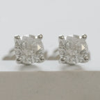 NEW 18 Carat White Gold Diamond Solitaire Earrings - Jordans Jewellers
