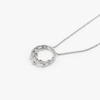 18ct White Gold Diamond Bubble Pendant Necklace