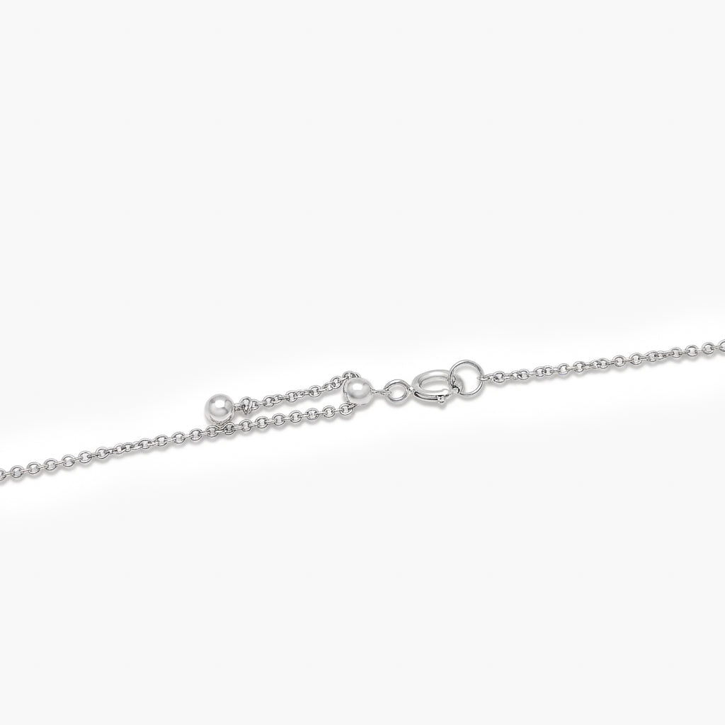18ct White Gold Diamond Bubble Pendant Necklace