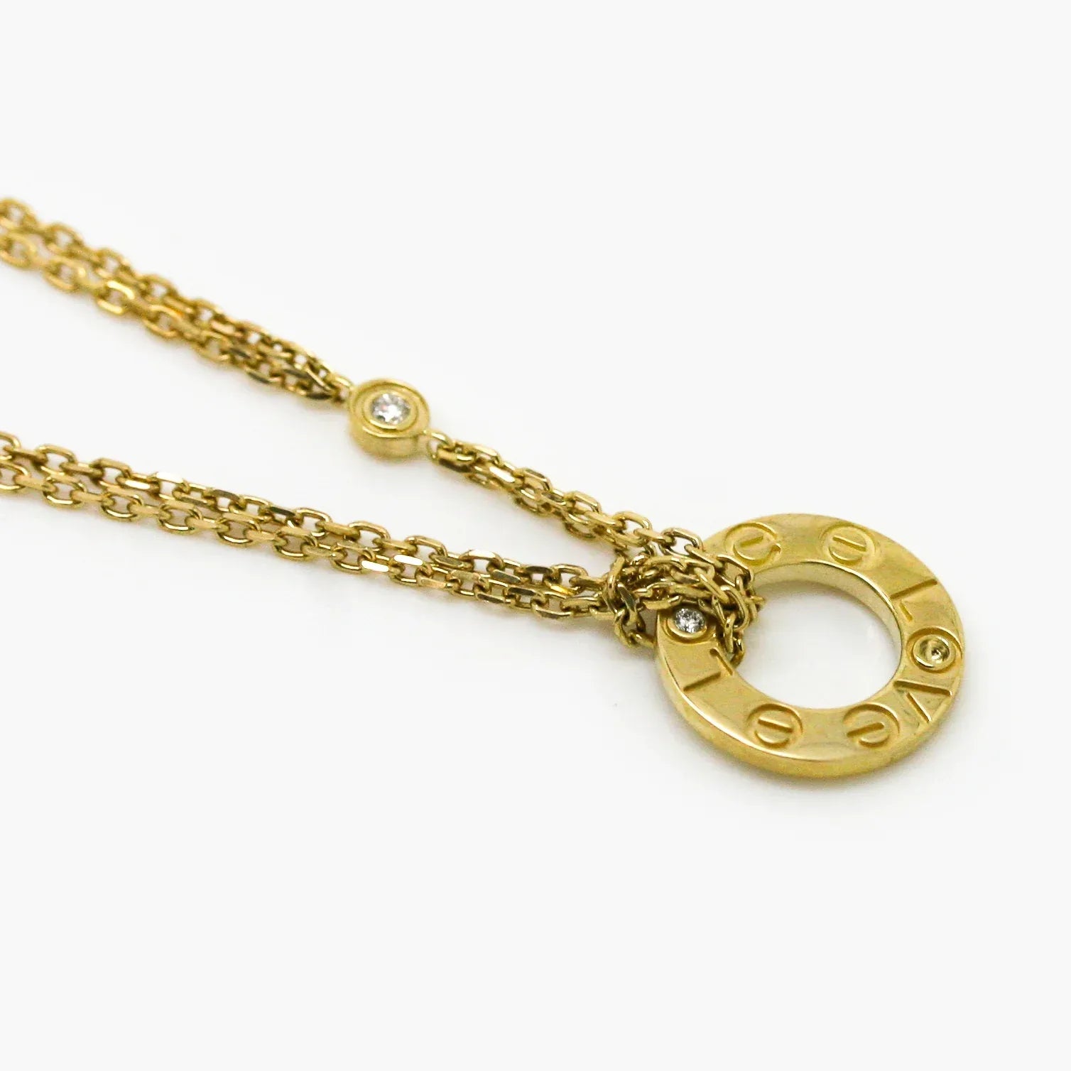 9ct Gold Love Circle Diamond Necklace - Jordans Jewellers