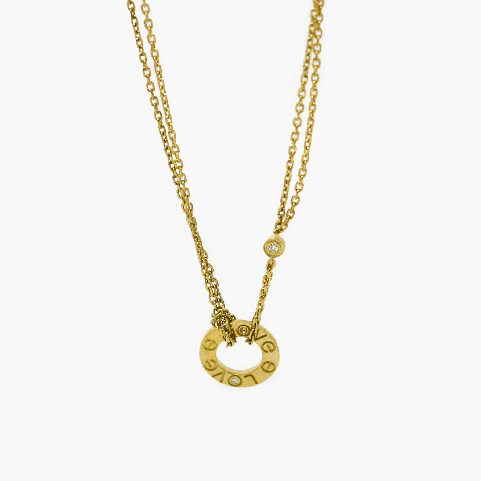 9ct Gold Love Circle Diamond Necklace - Jordans Jewellers