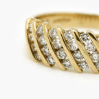 Bar-Set Multi-Row Diamond Ring in 9ct Gold - Jordans Jewellers
