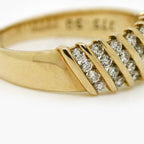 Bar-Set Multi-Row Diamond Ring in 9ct Gold - Jordans Jewellers