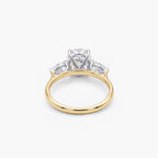 9ct Gold 3.57ct Lab Grown Diamond Oval Trilogy Ring