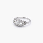 Antique Platinum Three Stone Diamond Ring 1.00ct