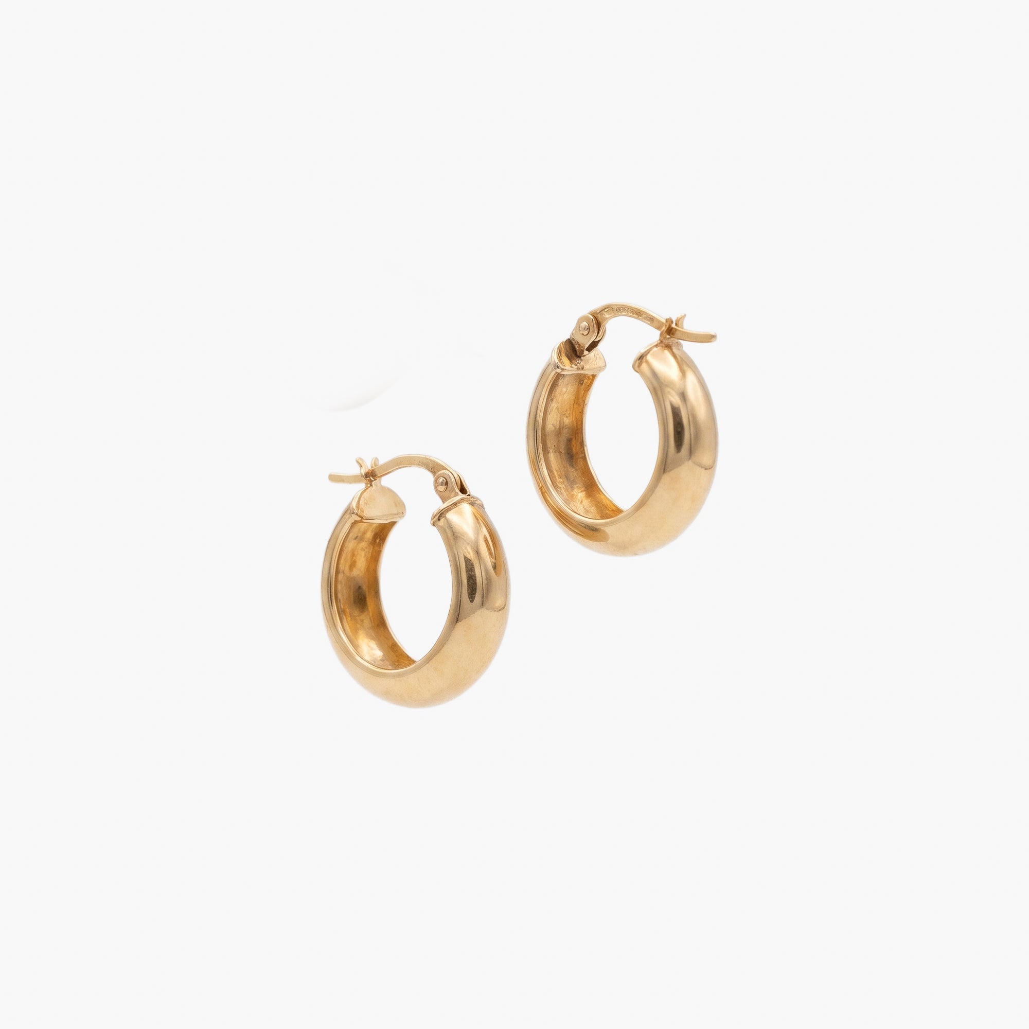 9ct Yellow Gold Polished Chunky Hoop Earrings