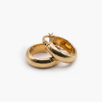 9ct Yellow Gold Polished Chunky Hoop Earrings