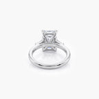 Platinum 3.07ct Lab Grown Emerald Cut Diamond Ring