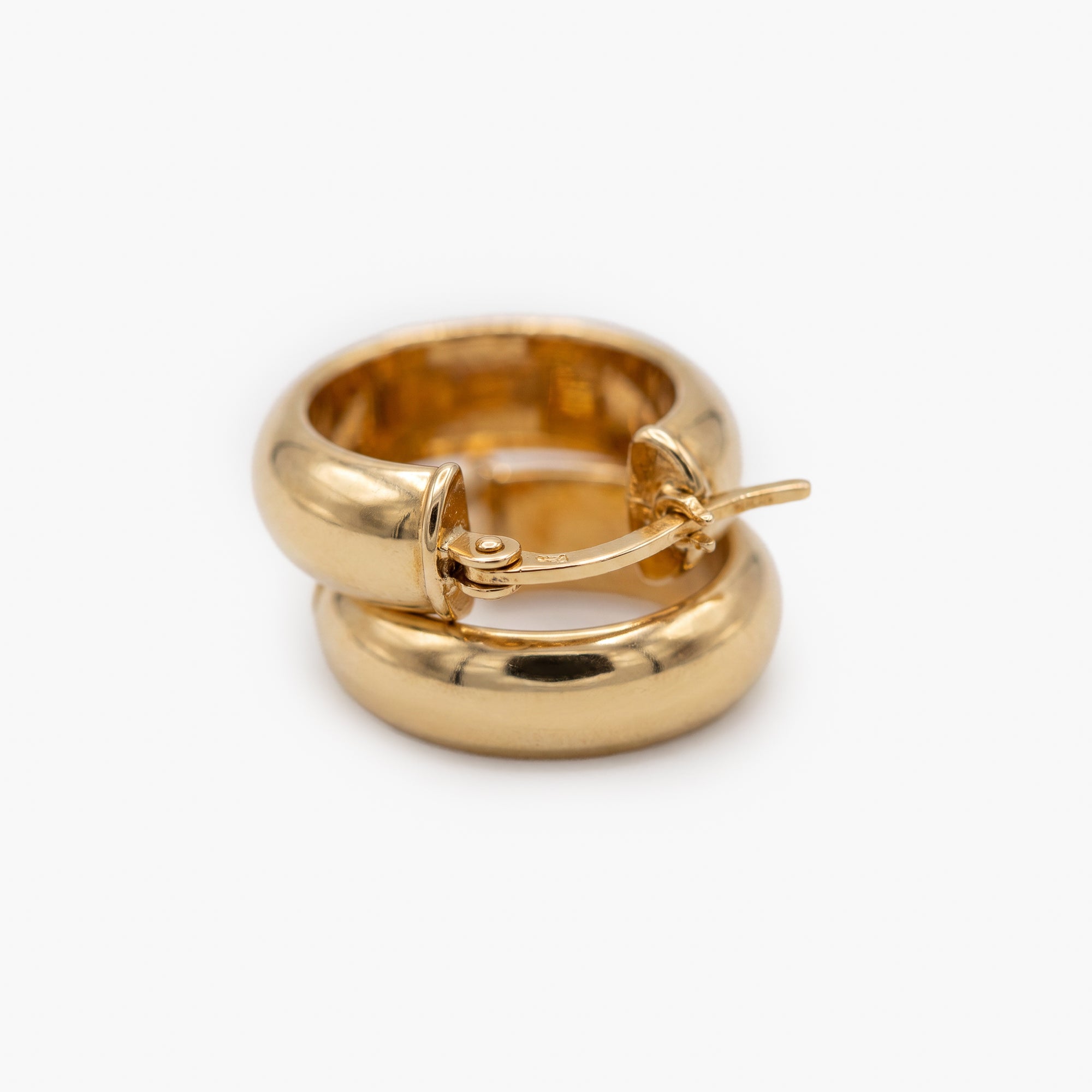 9ct Yellow Gold Polished Chunky Hoop Earrings