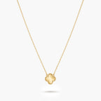 9ct Yellow Gold Clover Pendant Necklace