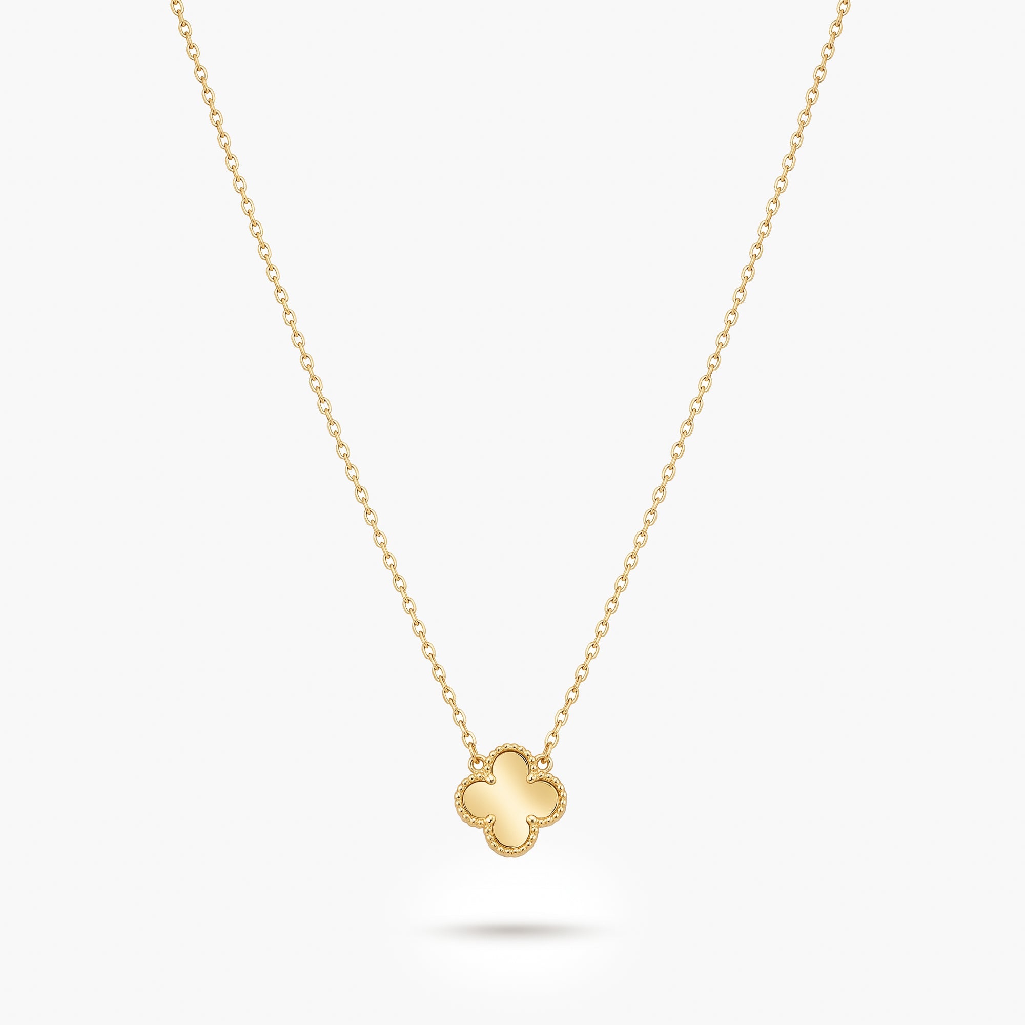 9ct Yellow Gold Clover Pendant Necklace