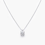 Platinum 2.04ct Lab Grown Diamond Round Solitaire Pendant Necklace