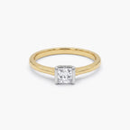 18ct Yellow Gold Princess Cut Diamond Solitaire Engagement Ring
