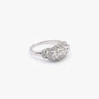 Antique Platinum Three Stone Diamond Ring 1.00ct