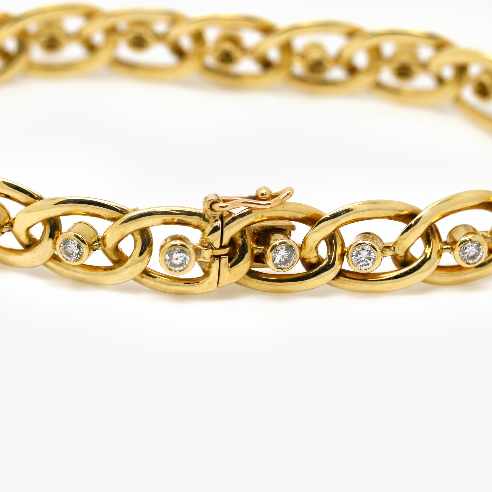 Garrard & Co 18ct Gold Diamond Set Bracelet 1.00ct