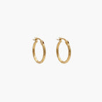 9ct Yellow Gold Small Twisted Tube Hoop Earrings