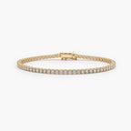 9ct Yellow Gold 5.00ct Lab Grown Diamond Tennis Bracelet