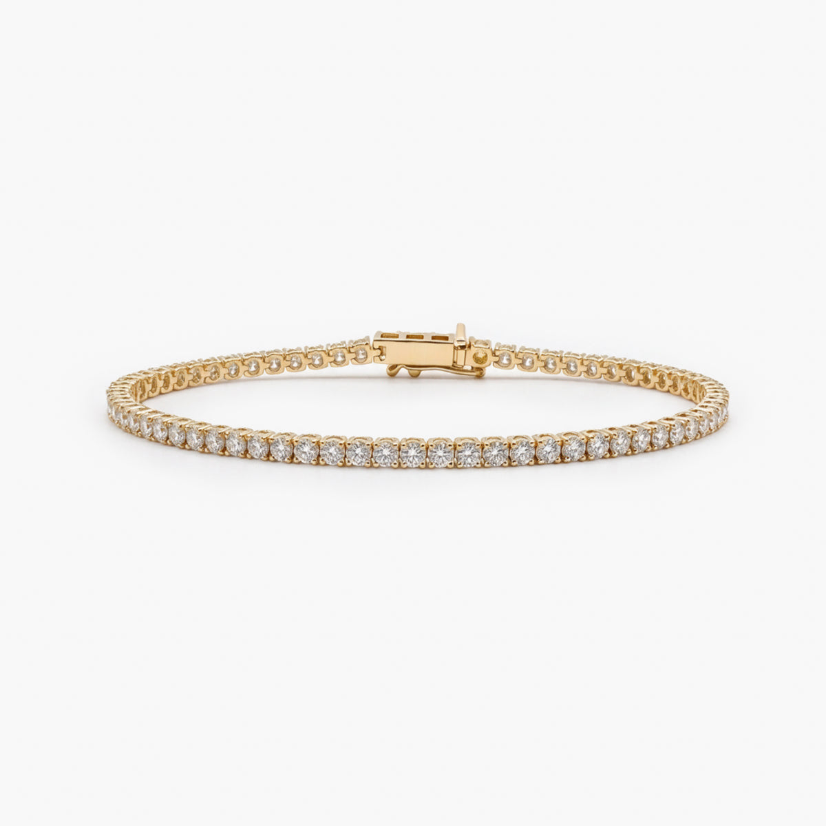 9ct Yellow Gold 5.00ct Lab Grown Diamond Tennis Bracelet
