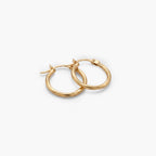 9ct Yellow Gold Small Twisted Tube Hoop Earrings