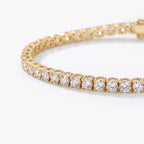 9ct Yellow Gold 5.00ct Lab Grown Diamond Tennis Bracelet