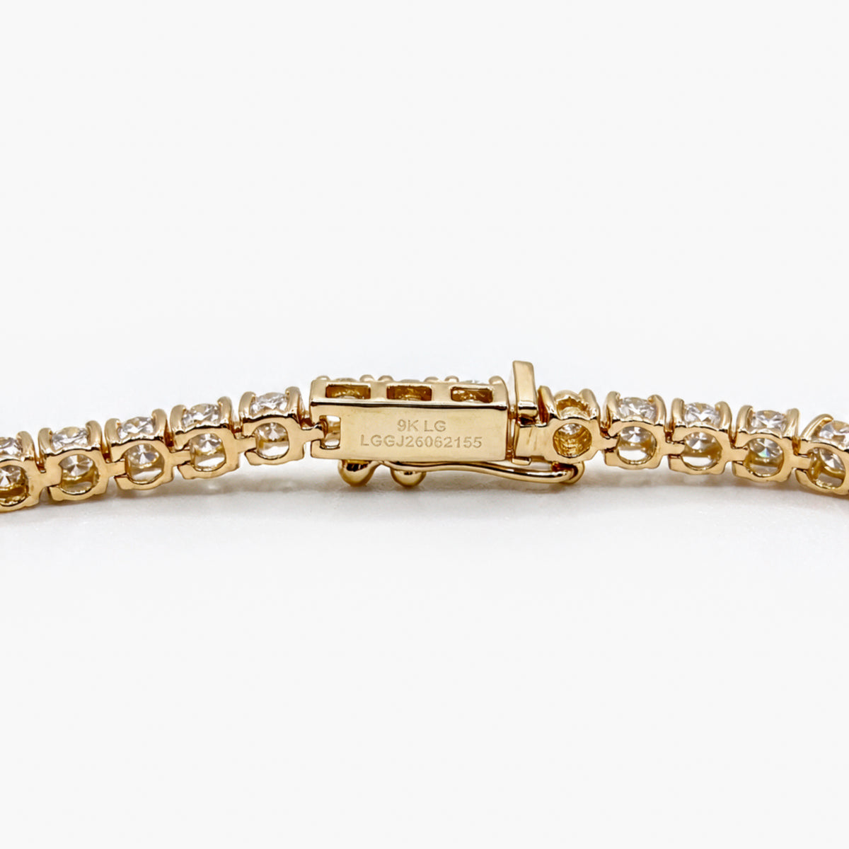 9ct Yellow Gold 5.00ct Lab Grown Diamond Tennis Bracelet