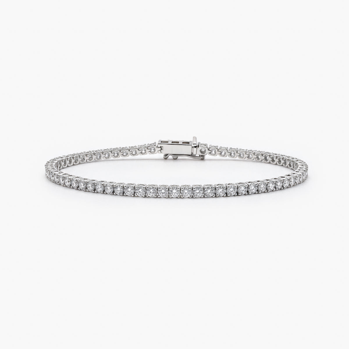9ct White Gold 5.00ct Lab Grown Diamond Tennis Bracelet