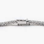 9ct White Gold 5.00ct Lab Grown Diamond Tennis Bracelet