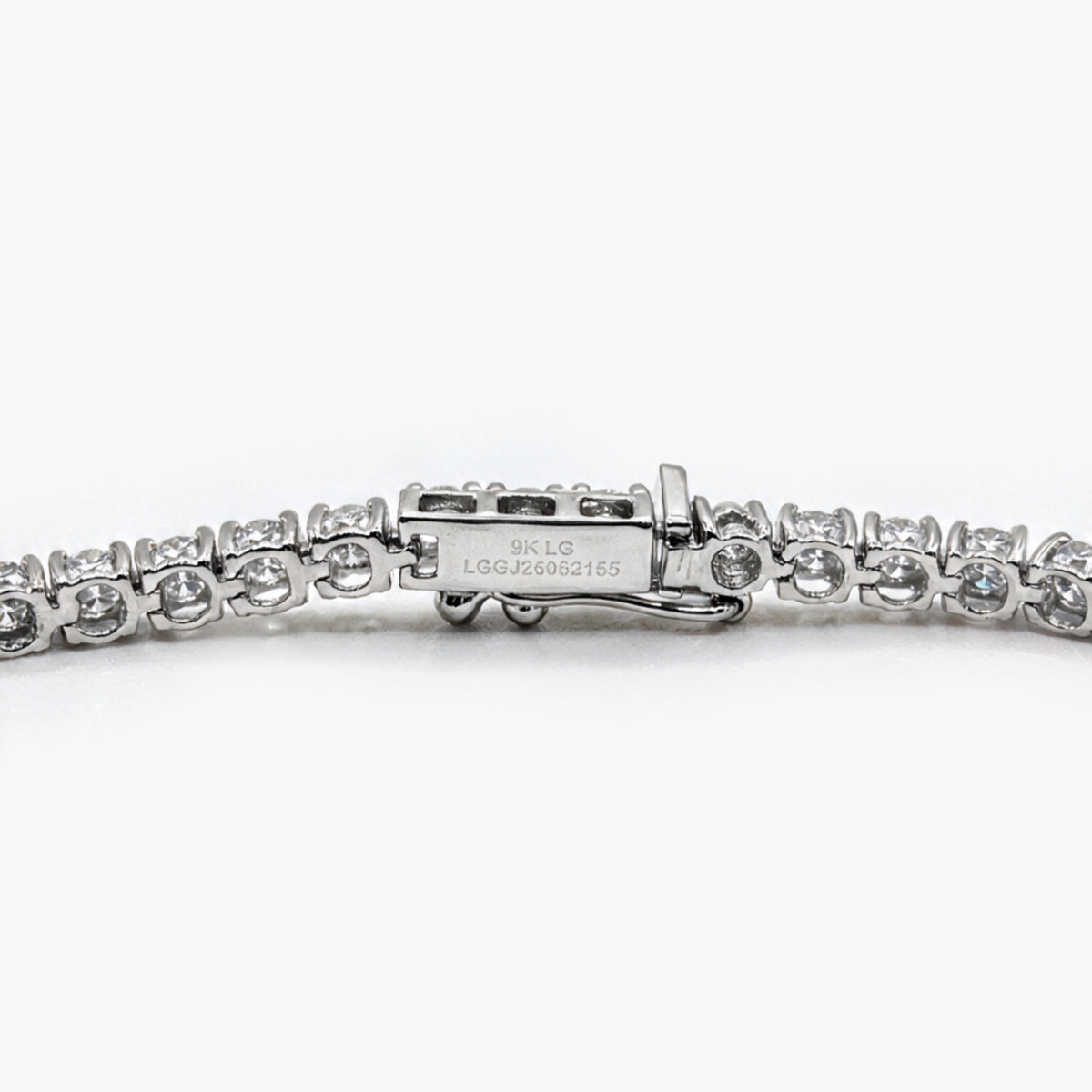 9ct White Gold 5.00ct Lab Grown Diamond Tennis Bracelet