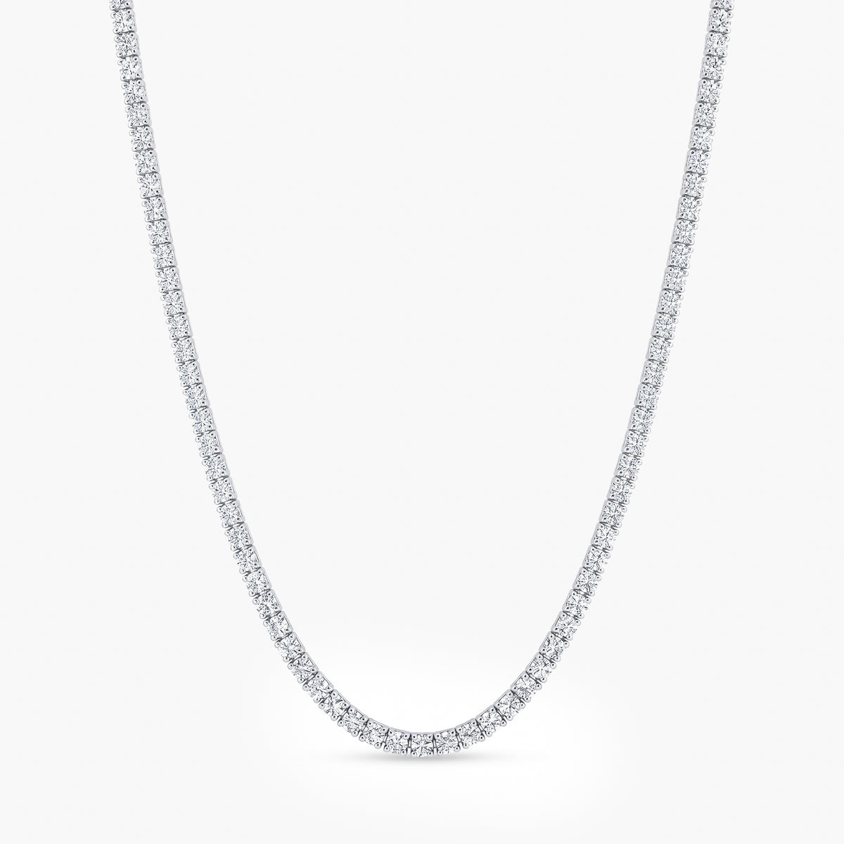 9ct White Gold 5.00ct Lab Grown Diamond Tennis Necklace