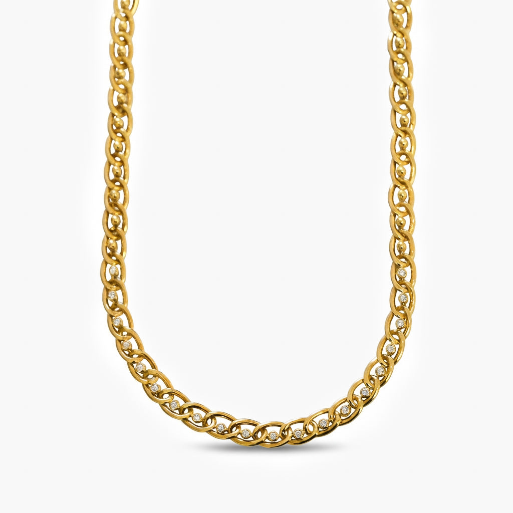 Garrard & Co 18ct Gold Diamond Set Necklace 1.00ct