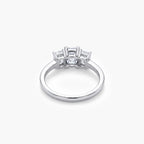 Platinum 1.50ct Diamond Emerald Cut Trilogy Ring