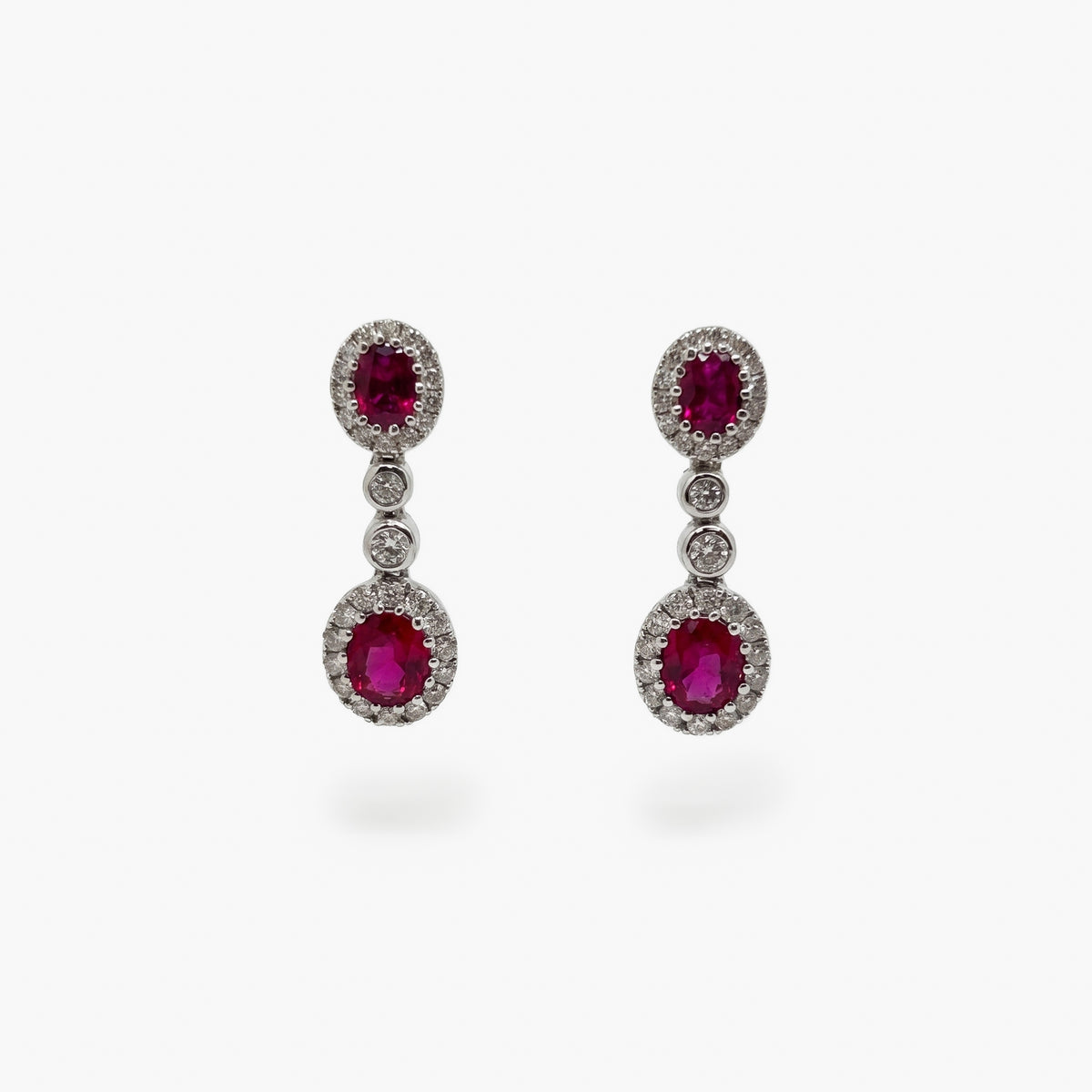 Ruby & Diamond Double Drops