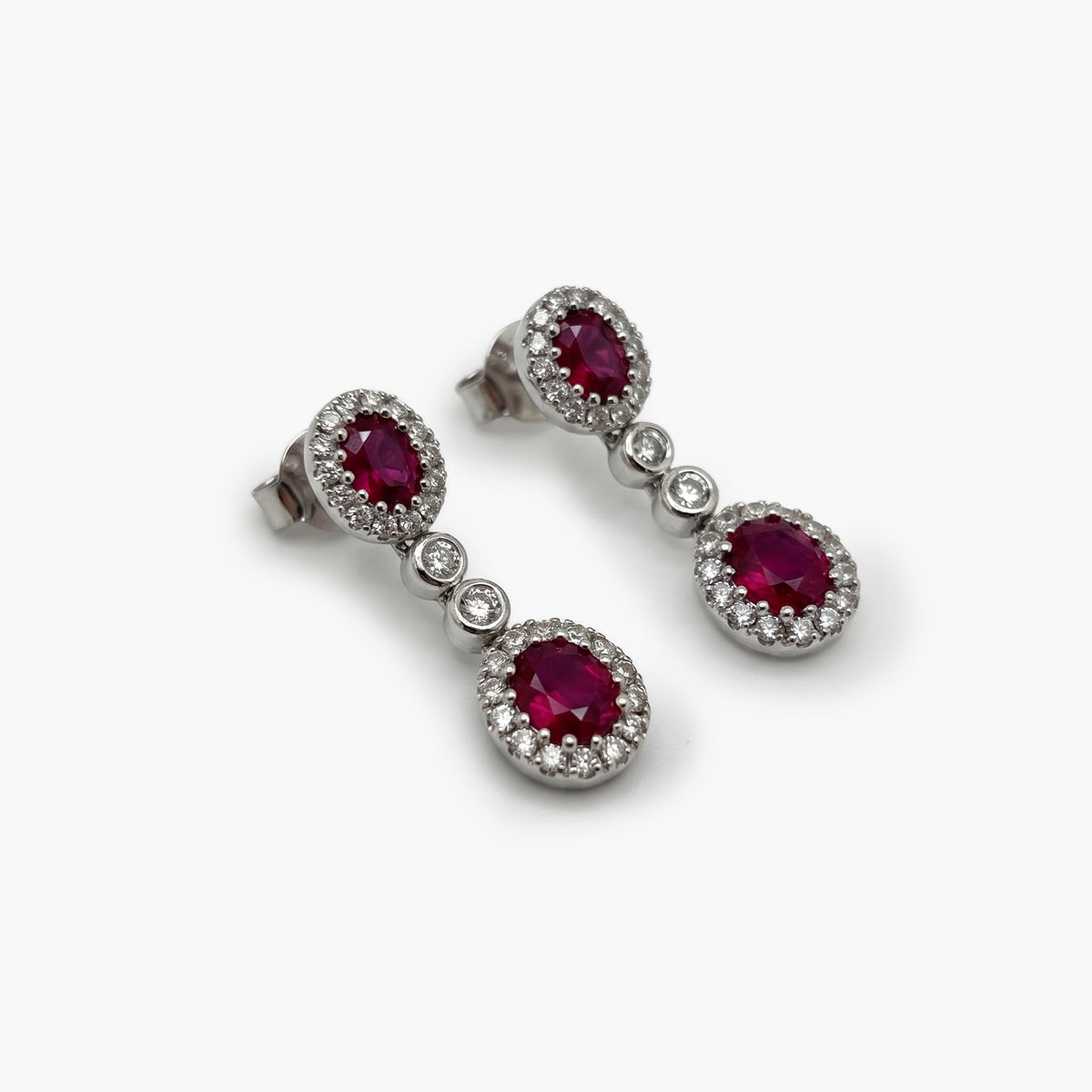 Ruby & Diamond Double Drops
