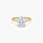 18ct Gold 2.50ct Lab Grown Diamond Oval Solitaire Ring