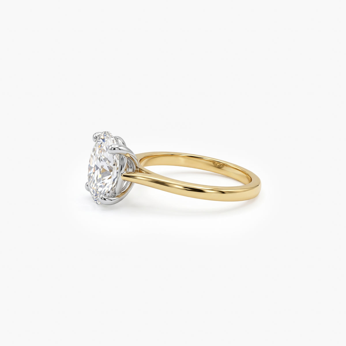 18ct Gold 2.50ct Lab Grown Diamond Oval Solitaire Ring