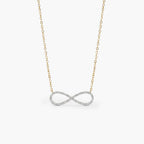 9ct Gold Diamond Infinity Pendant Necklace