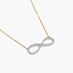 9ct Gold Diamond Infinity Pendant Necklace