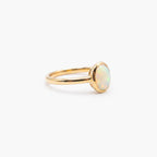9ct Gold Oval Opal Solitaire Ring