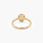 9ct Gold Oval Opal Solitaire Ring